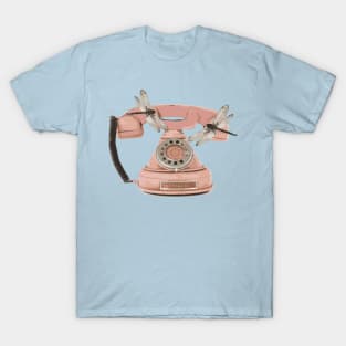 Dragonflies Vintage Telephone T-Shirt